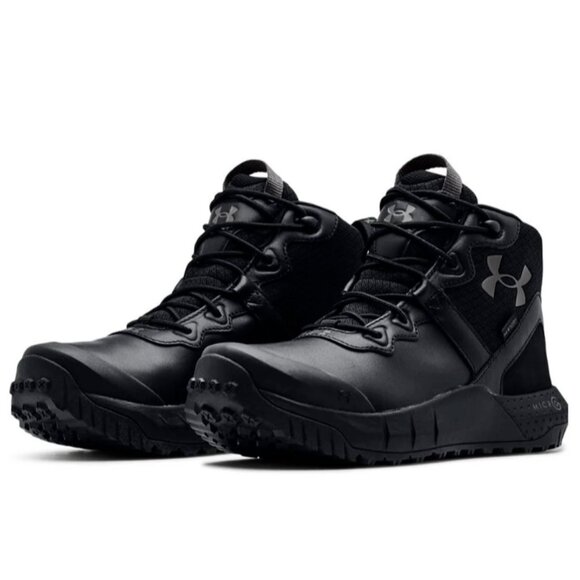 Under Armour Micro G Valsetz Mid Leather Waterproof Tactical Boots Men 10.5 & 13 - Picture 1 of 14
